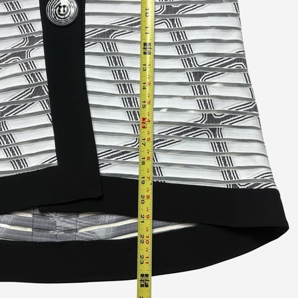 Joseph Ribkoff White Black Blazer Jacket 3/4 Sleeve US Size 6 Style 172897 - Picture 9 of 11